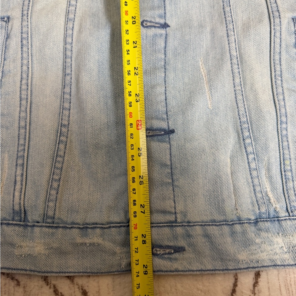 JayWalker Light Blue Distressed Denim Trucker Jacket - Picture 11 of 12
